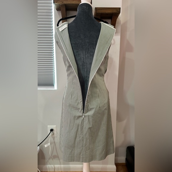 NWOT Victoria Beckham Double Knot Green White Sleeveless Dress Size 4 - Picture 8 of 13